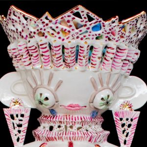 Sophie Giet | Let’s true colors reshape the marble | H 57 x B 45 x T 45 cm | Porzellan | 2025